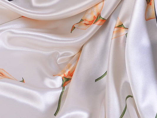 Fashion Plant Flower Simulation Silk Scarf Muslim Headscarf